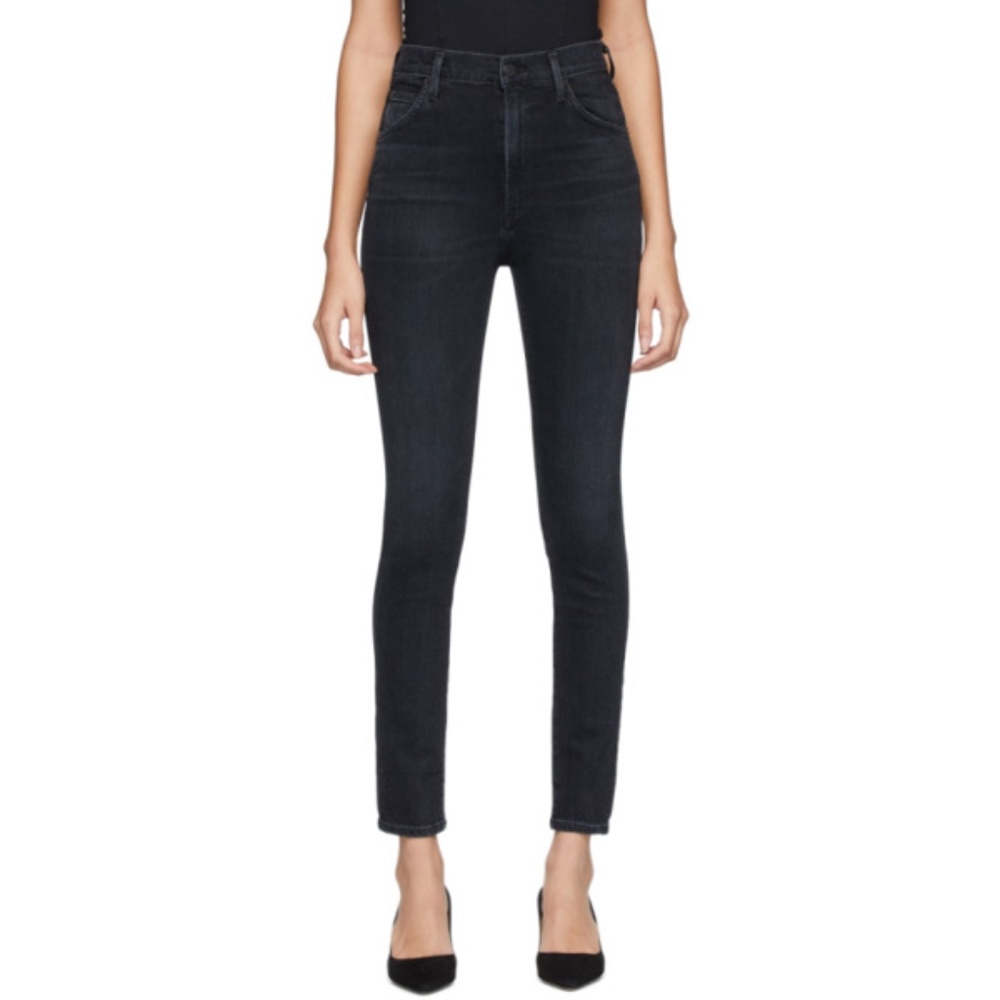 Citizens of Humanity Chrissy High Rise Skinny Black Jeans